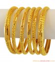Indian Gold Bangles Set(6 Pcs) 22K
