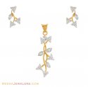 Click here to View - Gold pendant and earring set 