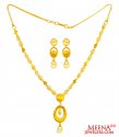 22K Yellow Gold Necklace Set - Click here to buy online - 1,982 only..