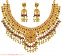 Click here to View - Antique finish necklace set (22k gold) 