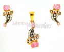 22K Gold Fancy Pendant Set - Click here to buy online - 257 only..