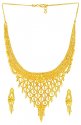 Gold Filigree Necklace Set - Click here to buy online - 1,745 only..