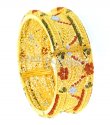 22Kt Gold Three tone Kada - Click here to buy online - 1,808 only..