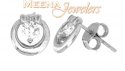18Kt White Gold Earring - Click here to buy online - 95 only..