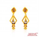 22k  Meena long Earrings - Click here to buy online - 745 only..