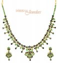 Sapphire and Emerald Necklace Set - Click here to buy online - 1,508 only..
