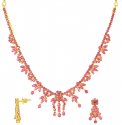 Ruby Designer Necklace Set - Click here to buy online - 1,369 only..
