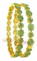 22Kt Gold Emerald Bangles - Click here to buy online - 1,879 only..