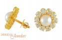 Gold Tops with Pearl and CZ - Click here to buy online - 363 only..
