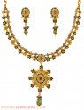 Click here to View - 22Kt Gold Antique Necklace Set 