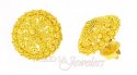 22K Gold Earrings with Filigree  - Click here to buy online - 215 only..