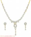 Click here to View - 18K Gold Diamond Necklace Set 