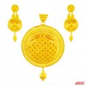 22K Traditional Pendant Set - Click here to buy online - 5,652 only..