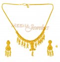 22K Yellow Gold Three Piece Necklace Set - Click here to buy online - 1,146 only..
