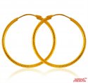 22 Kt Gold Big Hoop Earrings - Click here to buy online - 640 only..