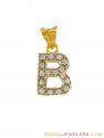 Gold Initial 'B' Pendant - Click here to buy online - 391 only..
