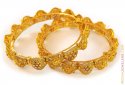Click here to View - 22Kt Antique Bangles with Polki 