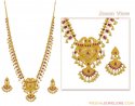 Ruby Necklace Set (22k Gold)