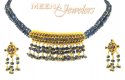 22Kt Gold Choker Necklace (Sapphire Set) - Click here to buy online - 1,651 only..