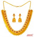 22 kt Uncut Diamond Kasu Necklace - Click here to buy online - 11,290 only..