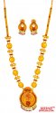 22 Kt Necklace Set (Temple Jewelry) - Click here to buy online - 9,498 only..
