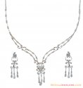 Diamond Necklace Set (18K White) - Click here to buy online - 10,455 only..