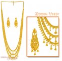22K Gold Bridal Necklace and Earrings set