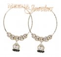 22Kt White Gold Hoop Earring with Chadelier - Click here to buy online - 658 only..