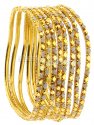 22 Kt Gold Two Tone Bangles - Click here to buy online - 3,594 only..