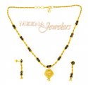 22K Yellow Gold Three Piece Necklace Set - Click here to buy online - 884 only..