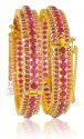 22Kt Gold Bangles with Ruby - Click here to buy online - 3,845 only..