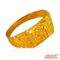 22k Gold Ring (Initial M) - Click here to buy online - 752 only..
