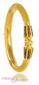 22Kt Gold Bangle with Enamel (Kara) - Click here to buy online - 1,880 only..