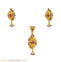 Click here to View - 22K Antique Pendant Set 