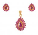 Click here to View - 22Kt Pendant Set with Ruby 