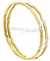 22 Kt Gold Two Tone Bangles - Click here to buy online - 889 only..