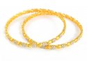 Gold Bangles with Star Signity - Click here to buy online - 1,354 only..