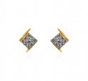 18kt Gold Diamond Earrings - Click here to buy online - 1,430 only..