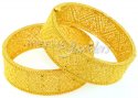 22K Gold  Wide Bangle (Kara) Pair - Click here to buy online - 2,511 only..
