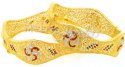 22Kt Gold Three tone Kadas - Click here to buy online - 2,005 only..
