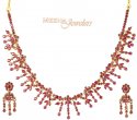 Ruby Necklace Set - Click here to buy online - 1,592 only..