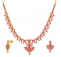 22Kt Gold Jewelery (Ruby Necklace Set) - Click here to buy online - 1,619 only..