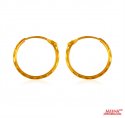 22k Gold Hoop Earrings - Click here to buy online - 261 only..