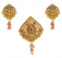 Click here to View - 22Kt Gold Pendant Set 