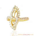 Fancy Diamond Ring 18K - Click here to buy online - 1,904 only..