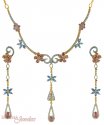 Gold Designer Necklace Set - Click here to buy online - 1,149 only..
