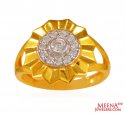 22K Gold Floral Fancy Ring - Click here to buy online - 410 only..