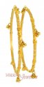 Gold Bangles with Dangling - Click here to buy online - 762 only..
