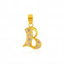 Gold Initial 'B' Pendant - Click here to buy online - 85 only..
