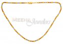 22Kt Gold Fancy (2 Tone) Chain - Click here to buy online - 916 only..